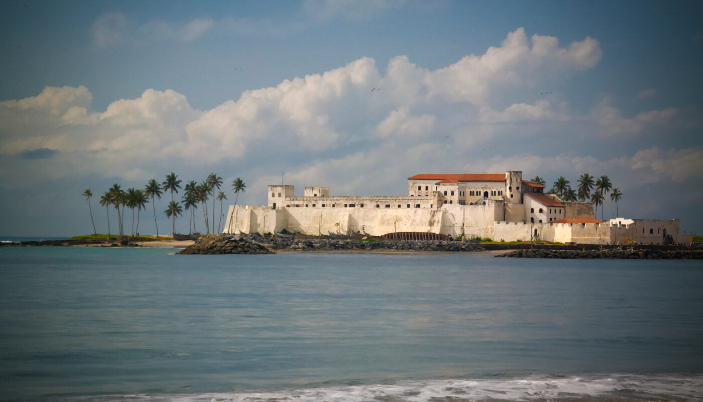 Exterior View of Elmina Castle, a World Heritage Site  in Ghana.